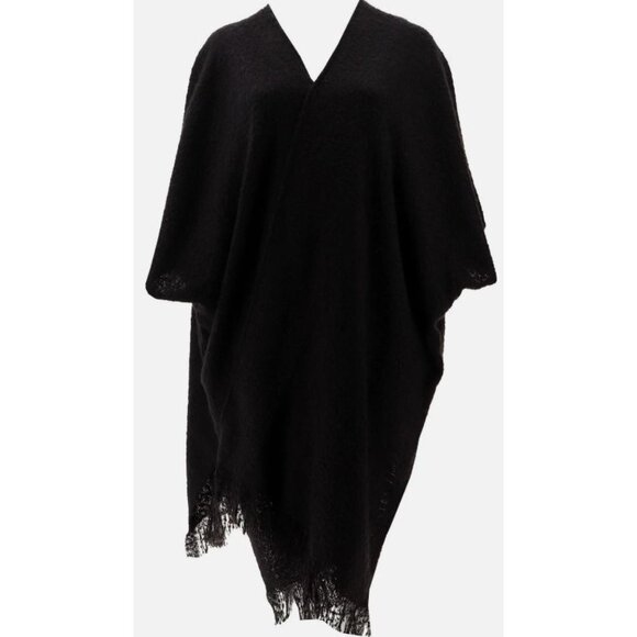 G Giuliana Black Label Duster-Length Cardigan Poncho 764-261 BLACK Missy OS - Picture 1 of 4
